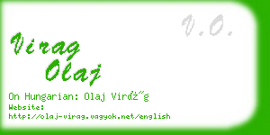 virag olaj business card